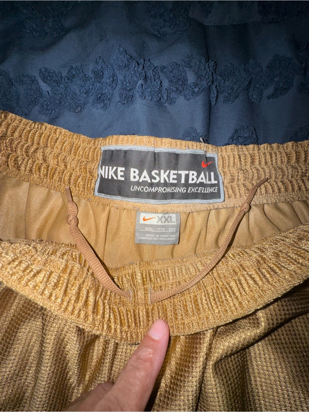Nike Gold Mesh Basketball Shorts